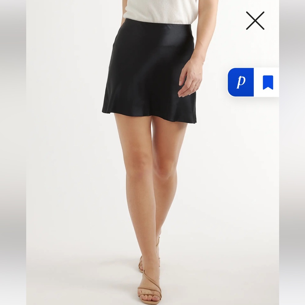Quince Washable silk mini skirt